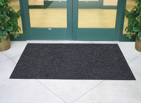 Commercial Floor Mat Rentals from Oregon Linen & Uniform - Entryway floor mat in front of double doors