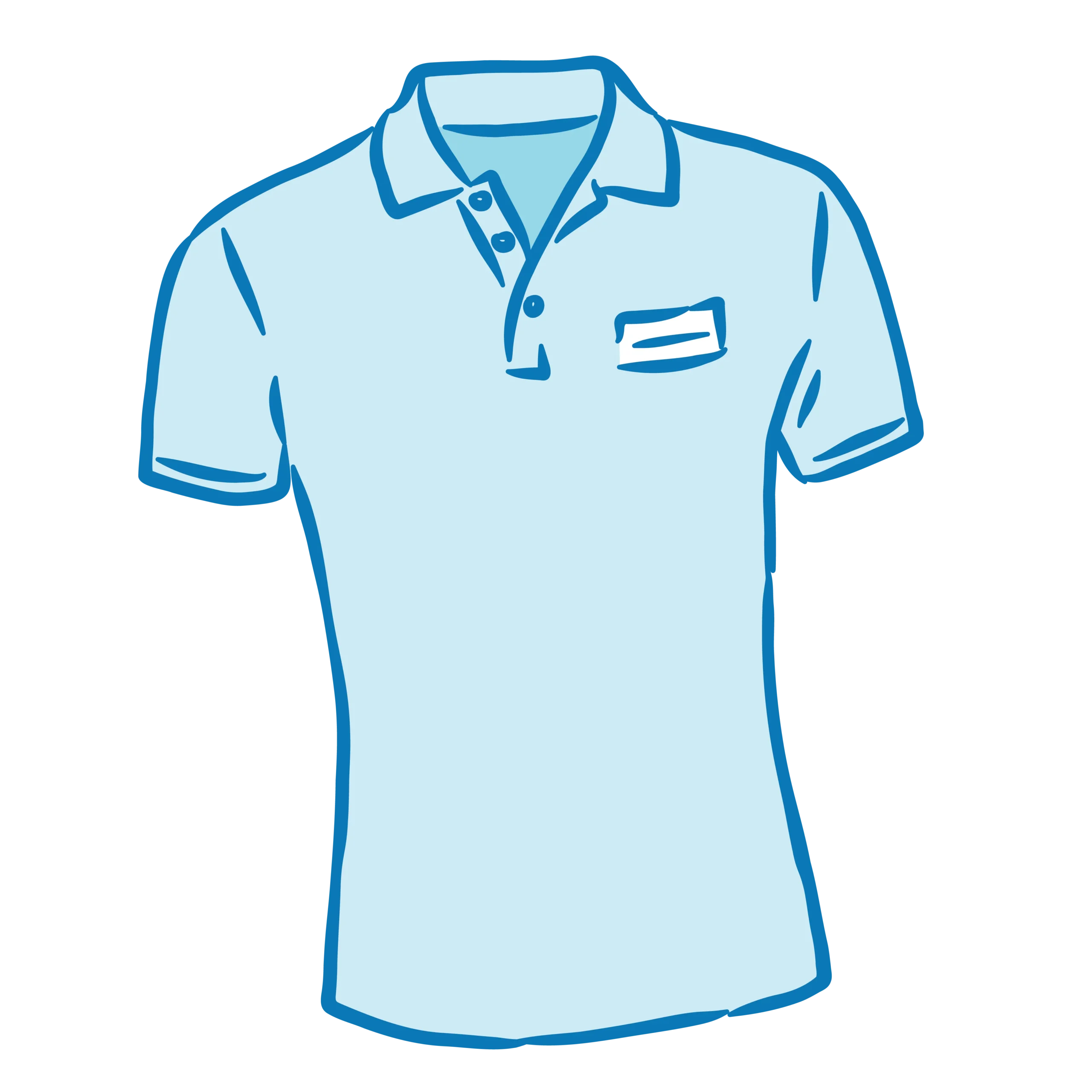 light blue polo shirt uniform icon