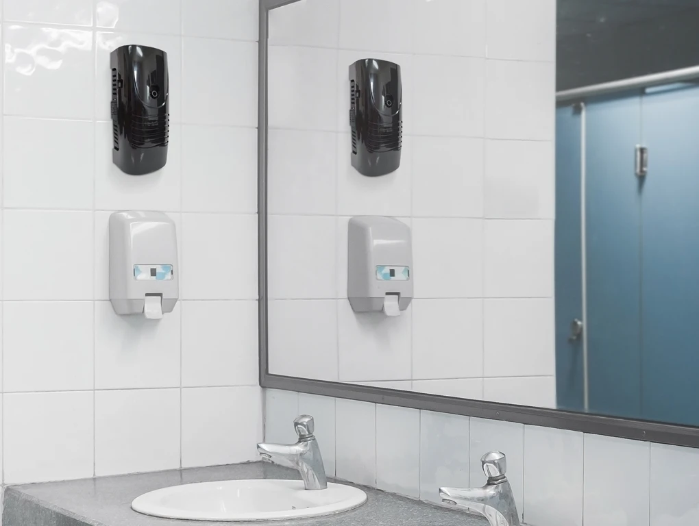 Restroom Supplies from Oregon Linen - Odor Control Device in Public Restroom