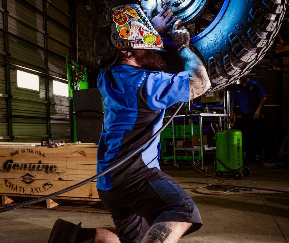 automotive employee working on car automotive employee working on car