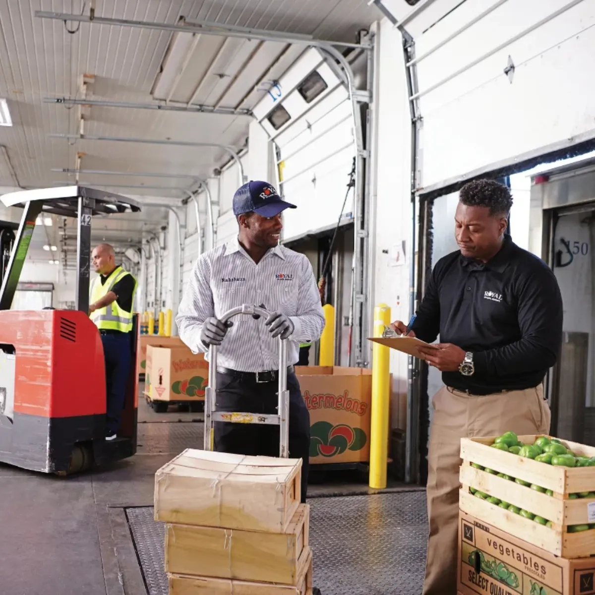 loading dock and two men